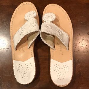 Jack Rogers Palm Beach Flat White NEW Size 6